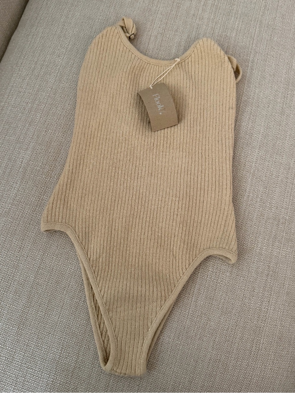 NEW Flook the Label Low Scoop Back Ribbed Bodysuit